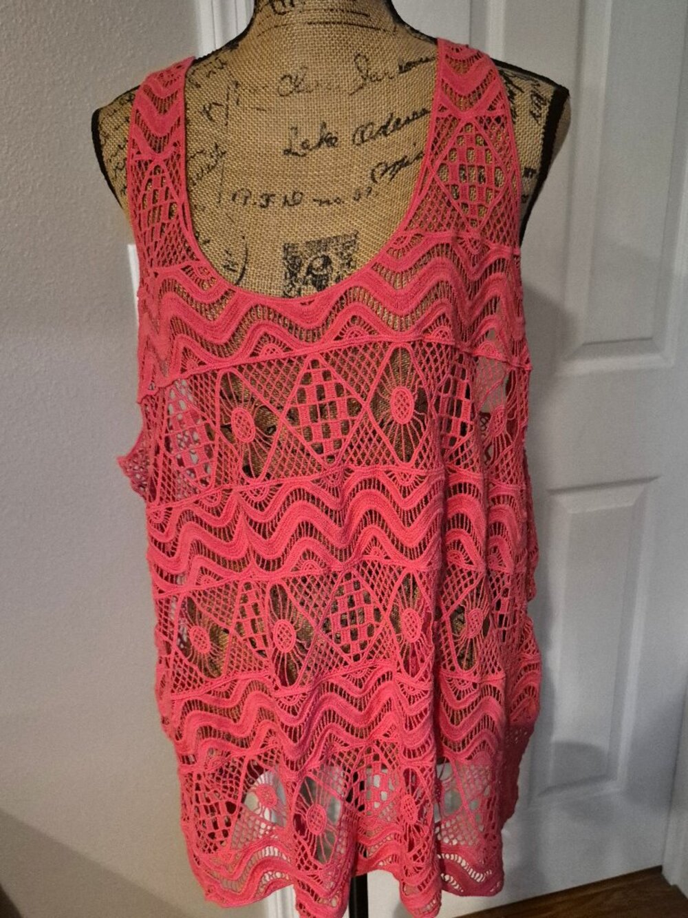 Maurice's Orange Crochet Cover Up Size 3